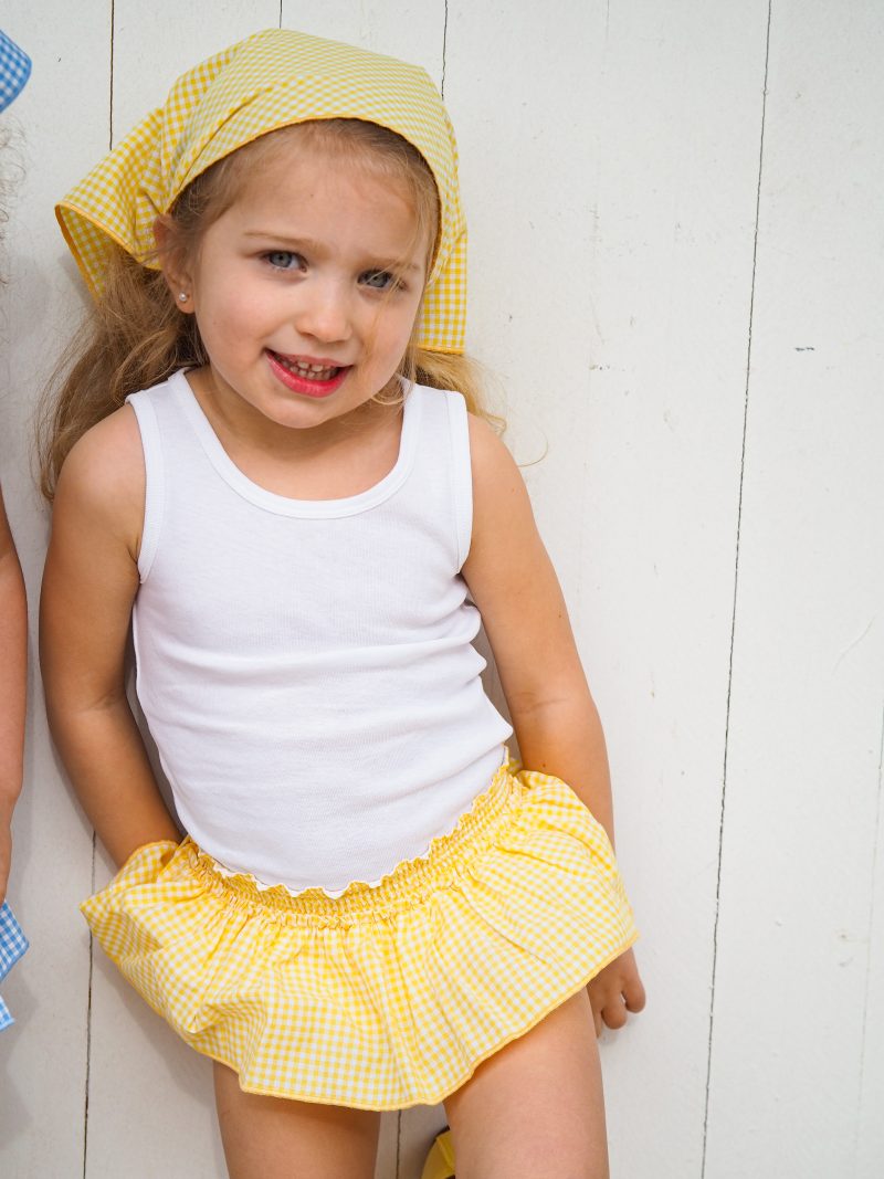 Pañoleta vichy amarillo
