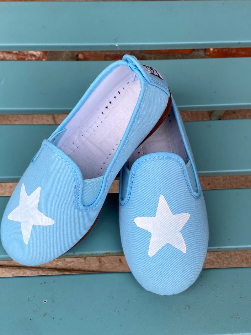 Zapatilla azul estrella
