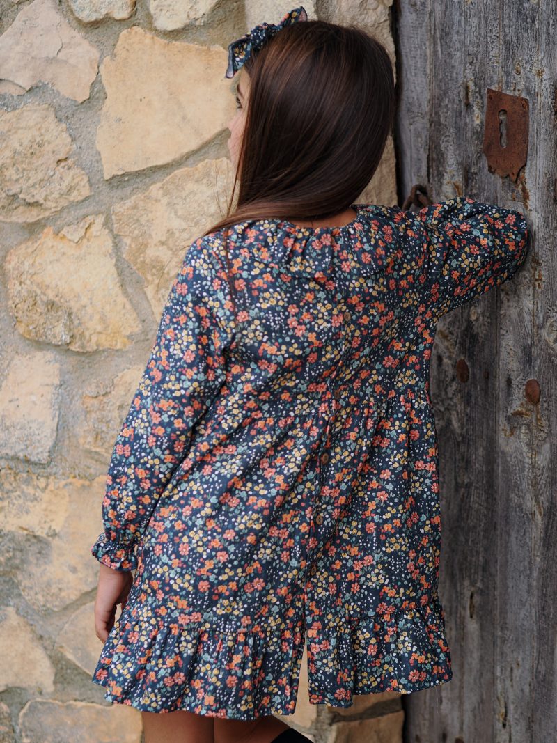 Vestido flores coral
