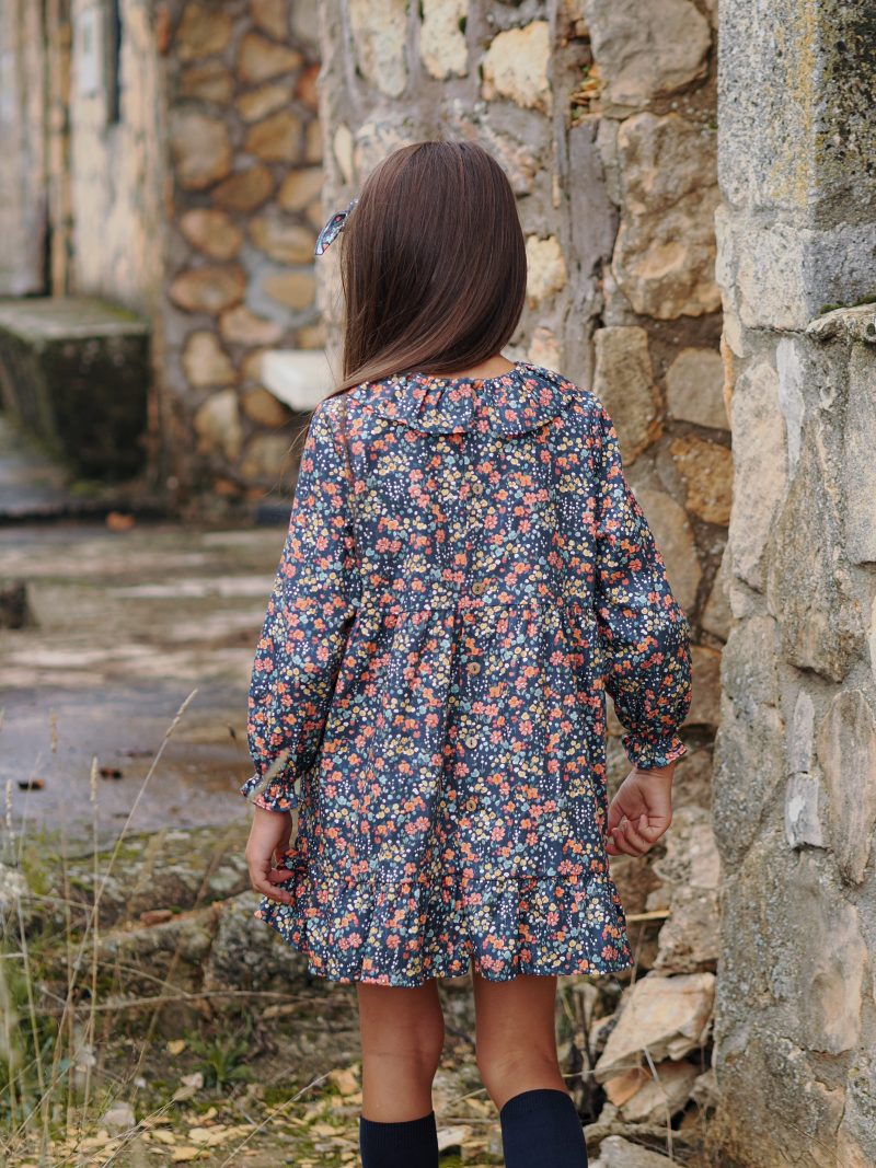 Vestido flores coral