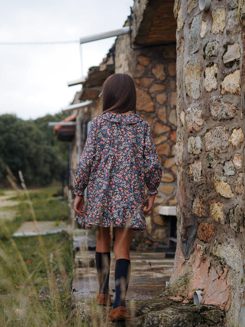 Vestido flores coral