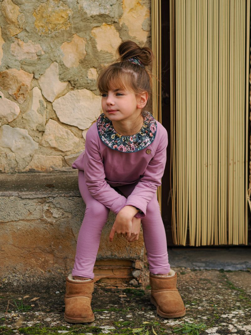 Sudadera con botones amatista