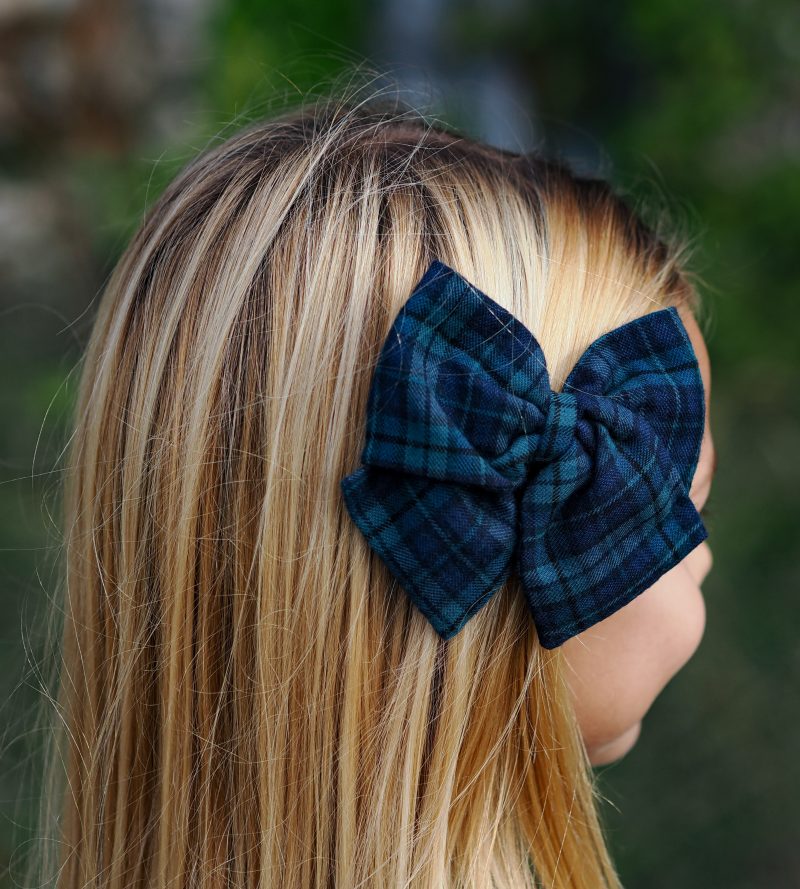 Lazo tartan azul