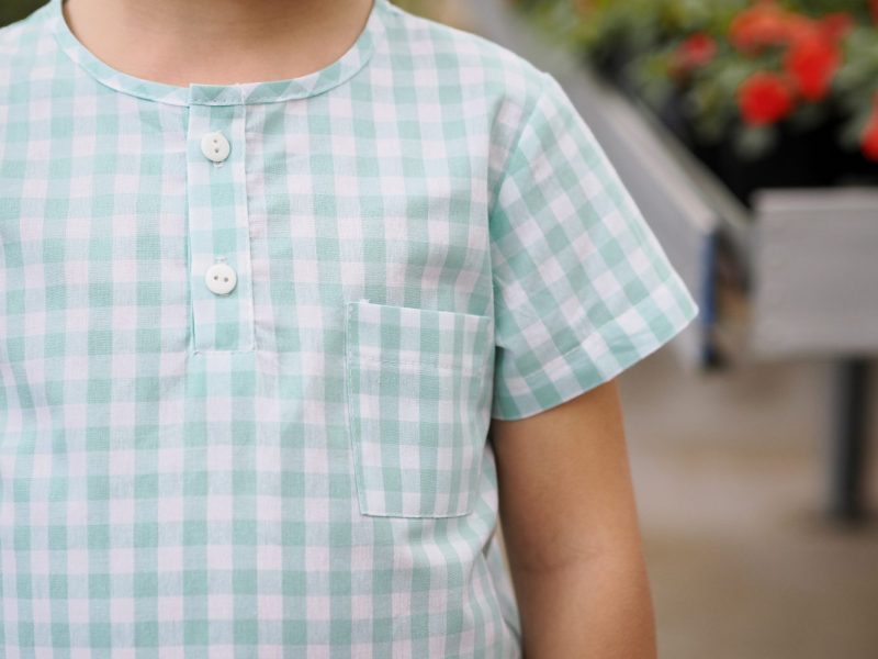 Camisa vichy agua