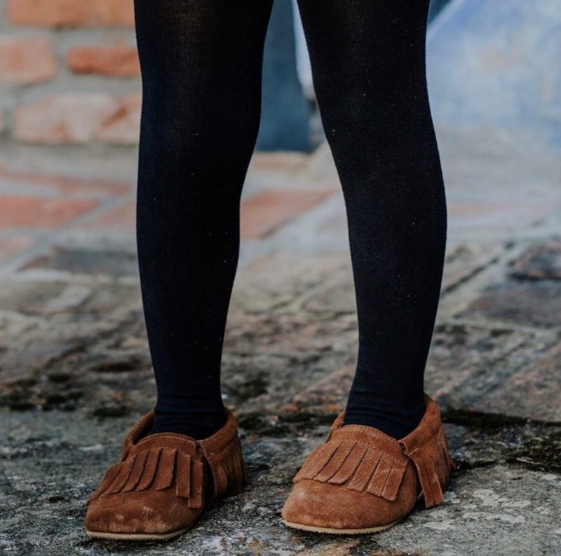 Mocasín flecos camel